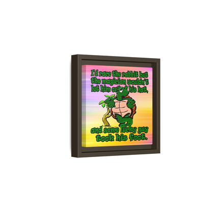 turtle race - framed canvas art (color blur)