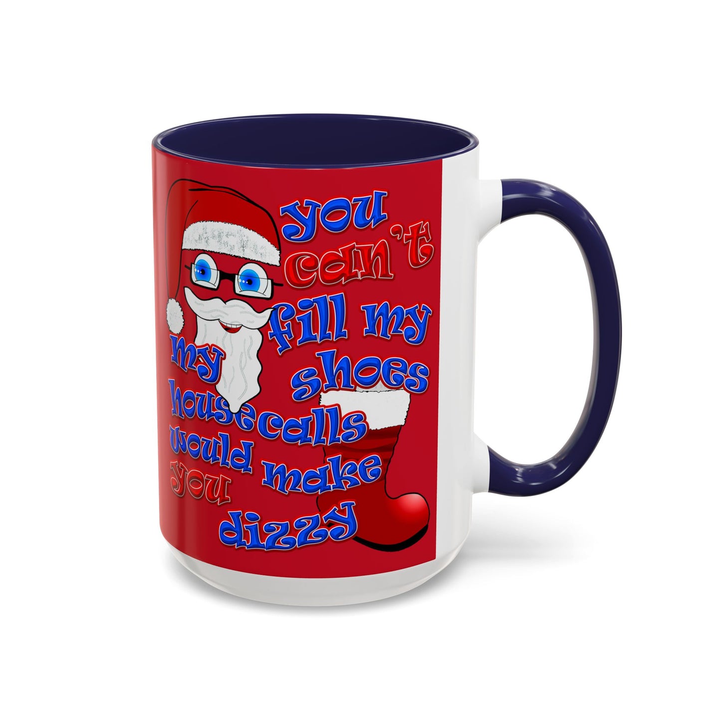 santa's shoes - Accent Mug (dark red)