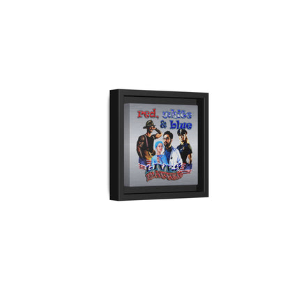 rw&b lives matter - framed canvas art (brushed nickel)