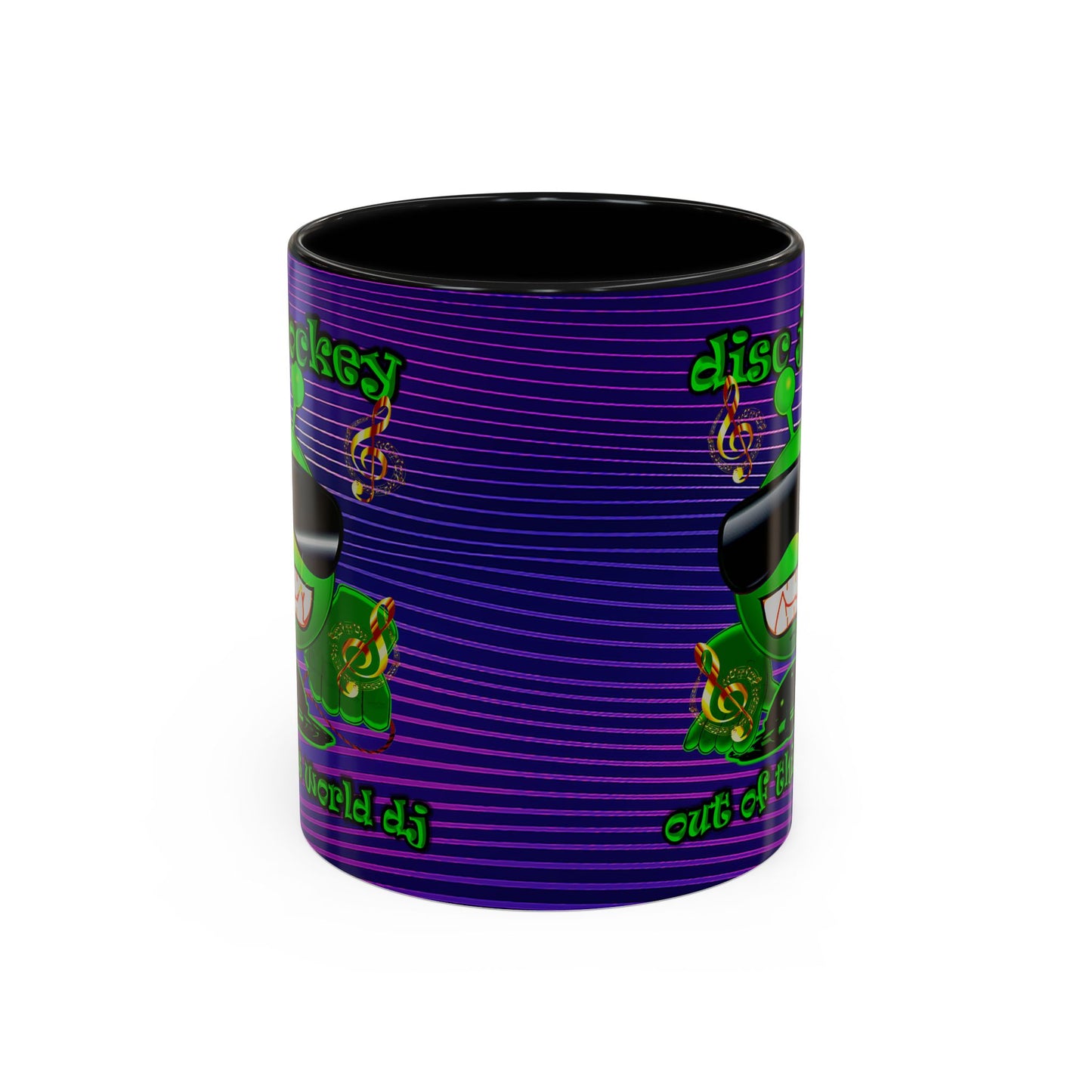 disc jockey - Accent Mug (purple wave)