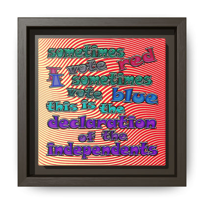 declaration of the independents - framed canvas art (yellow-orange wave)