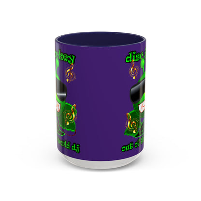 disc jockey - Accent Mug (purple)