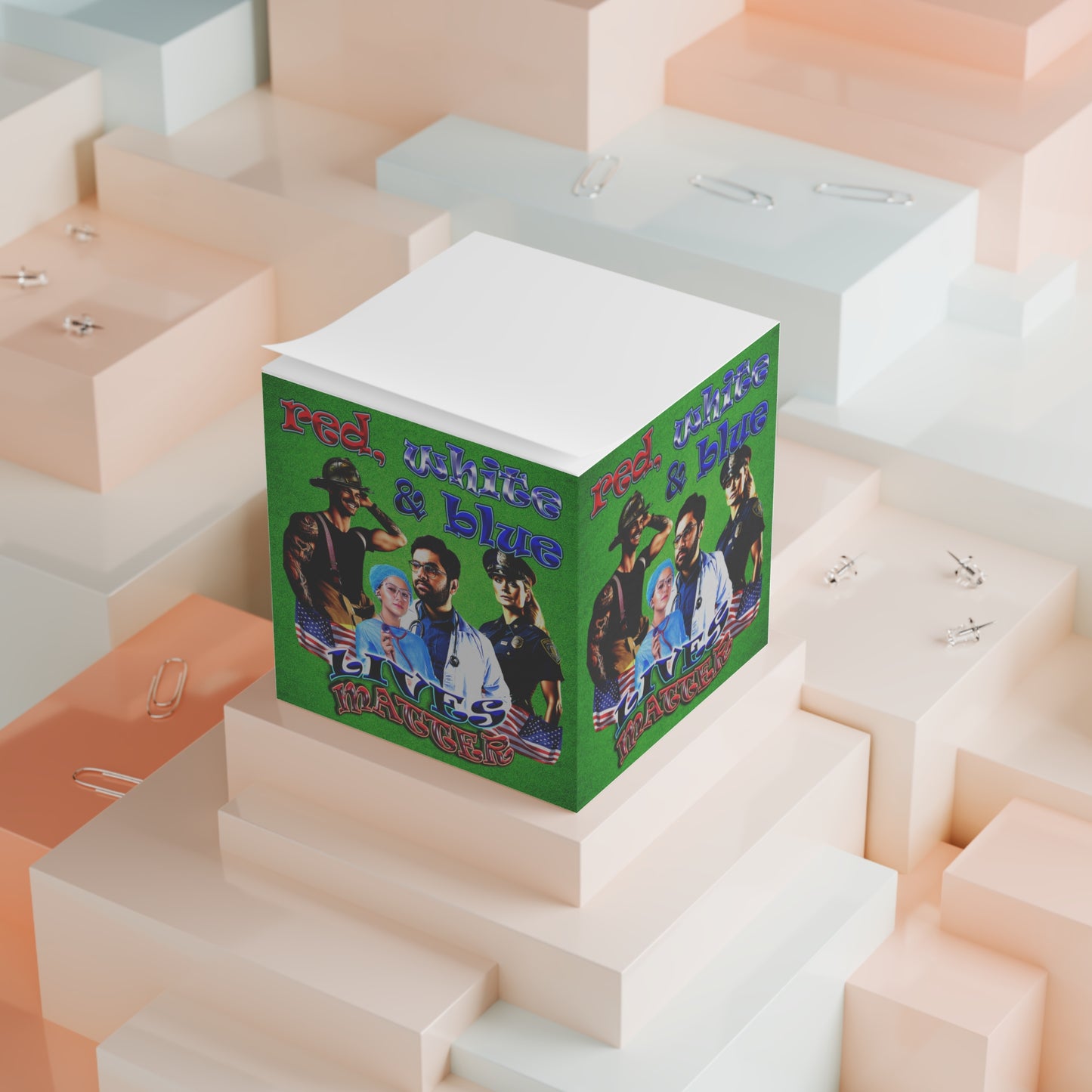 rw&b lives matter - note cube (green turf)