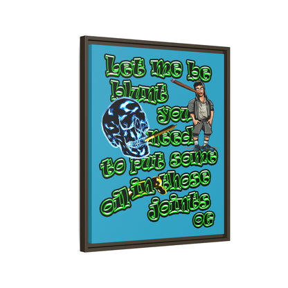 og - framed canvas art (turquoise)