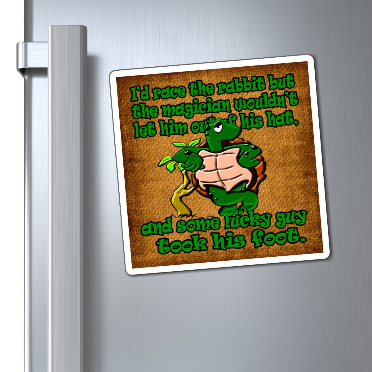 turtle race - Magnets - (brown papyrus)