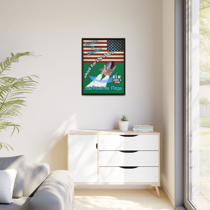 shoot for the stars - framed canvas art (dark green)