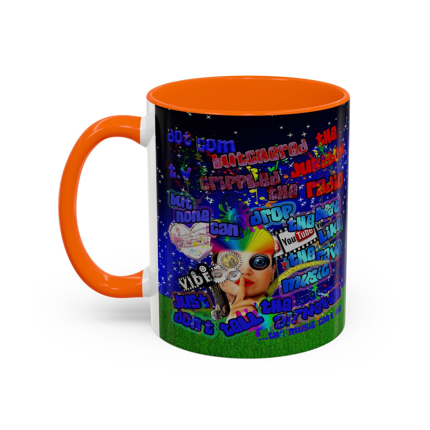 drop the beat - Accent Mug ('snoops' background)