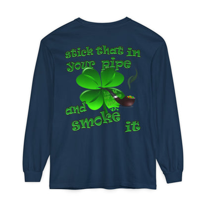celtics logo - Unisex Garment-dyed Long Sleeve T-Shirt