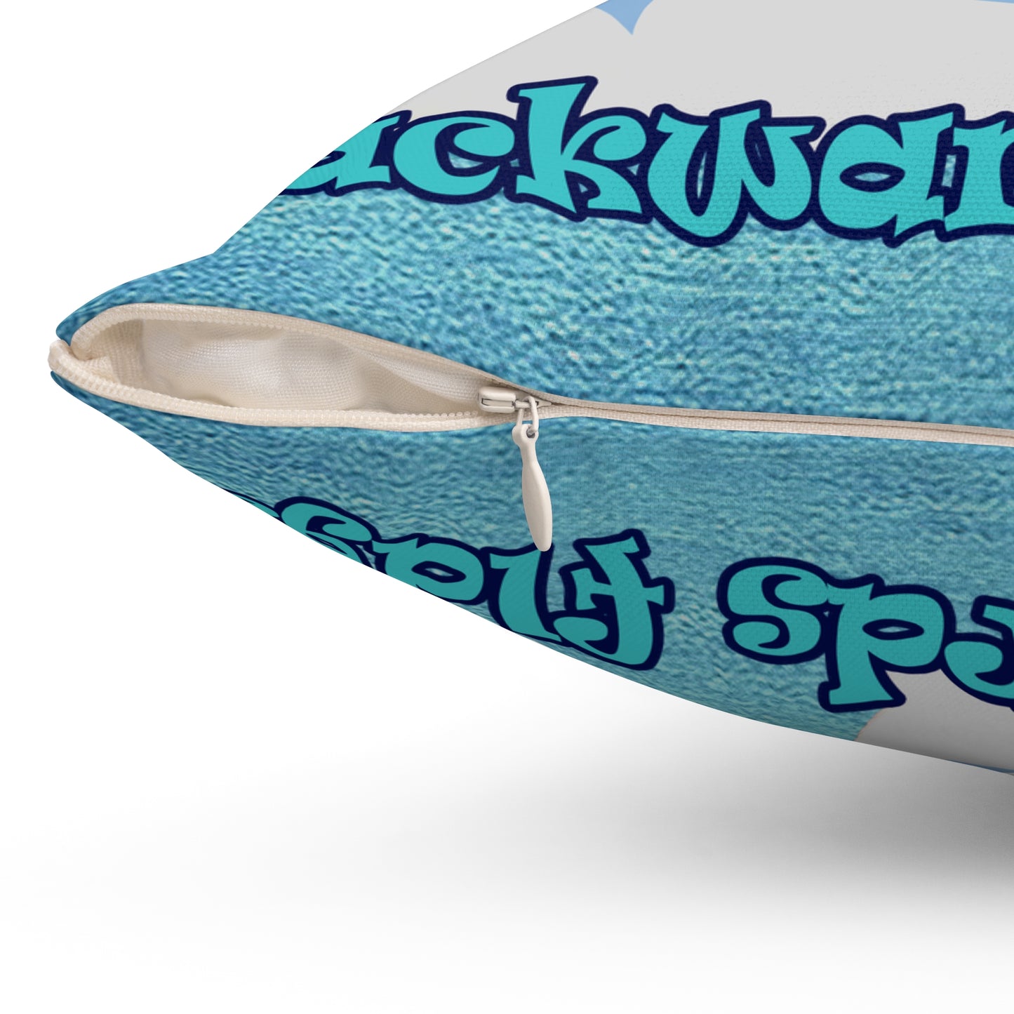 shoot for the stars - Spun Polyester Square Pillow - (faded blue)