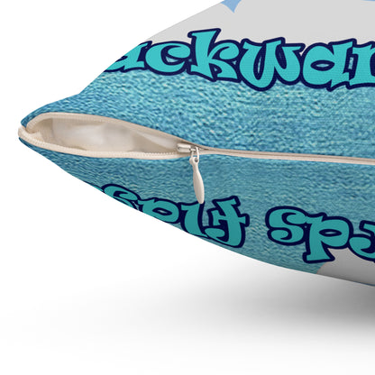 shoot for the stars - Spun Polyester Square Pillow - (faded blue)