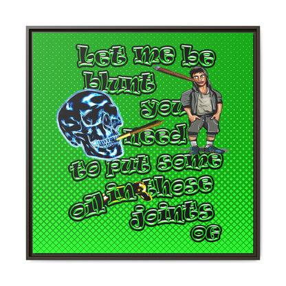 og - framed canvas art (logo green)