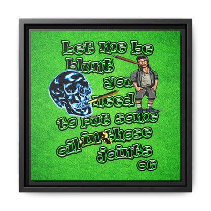 og - framed canvas art (green turf)