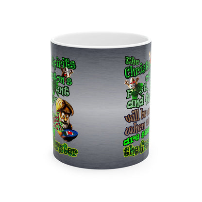 christmas spirits of boston - White Mug (brushed nickel)