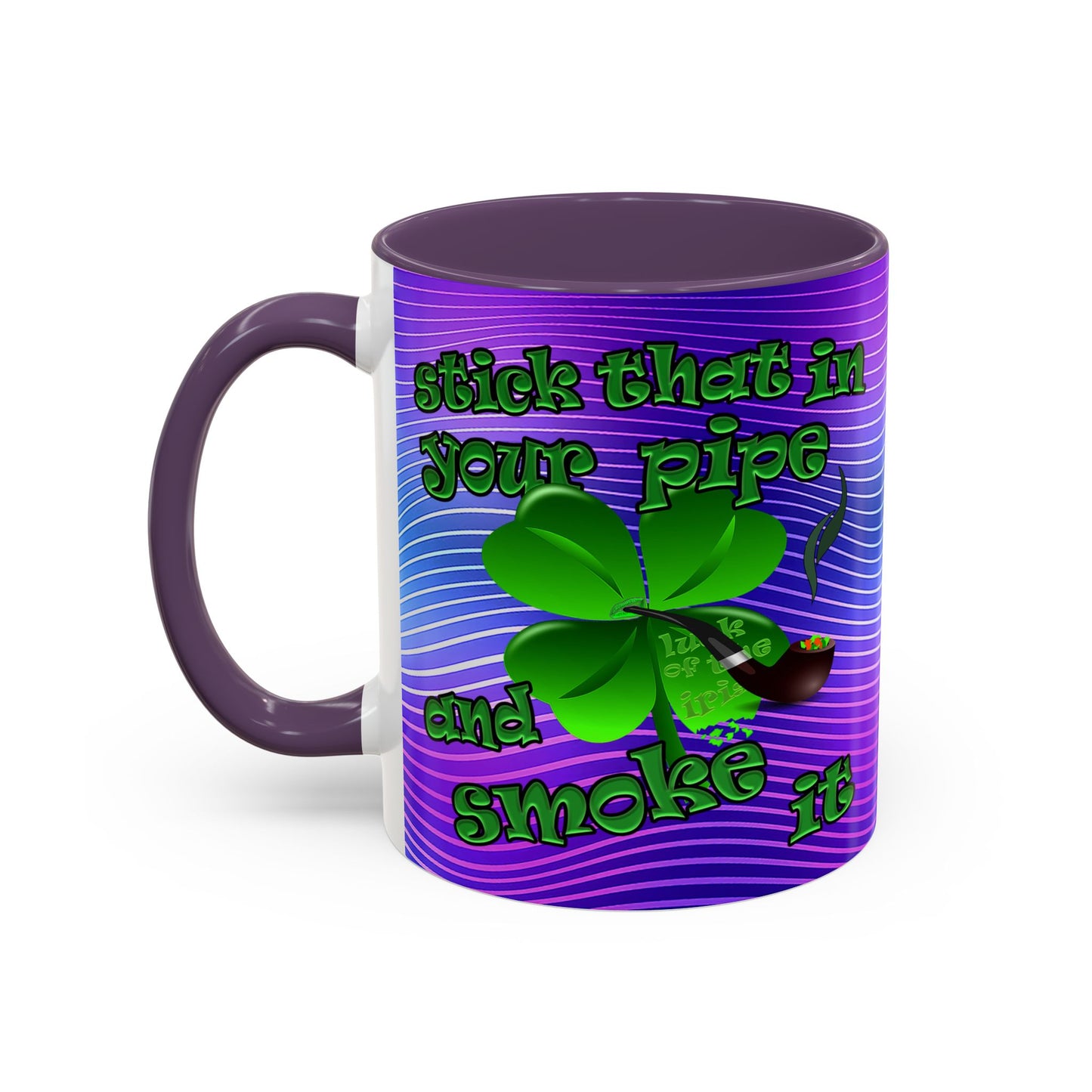 celtics logo - Accent Mug (purple wave)
