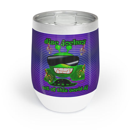 disc jockey - Chill Wine Tumbler (purple wave)