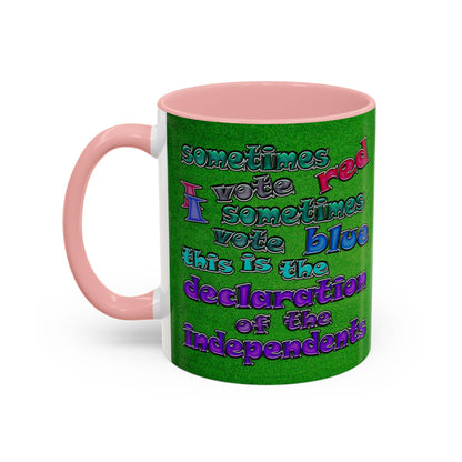 declaration of the independents - Accent Mug (green turf)