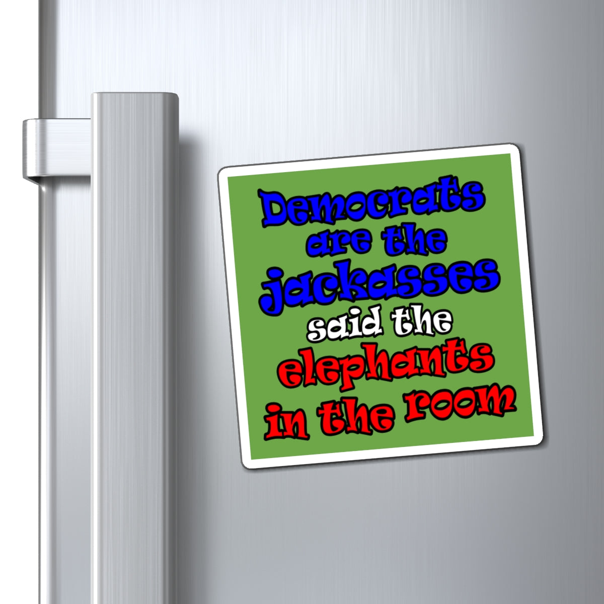 donkeys and elephants - Magnets - (green)
