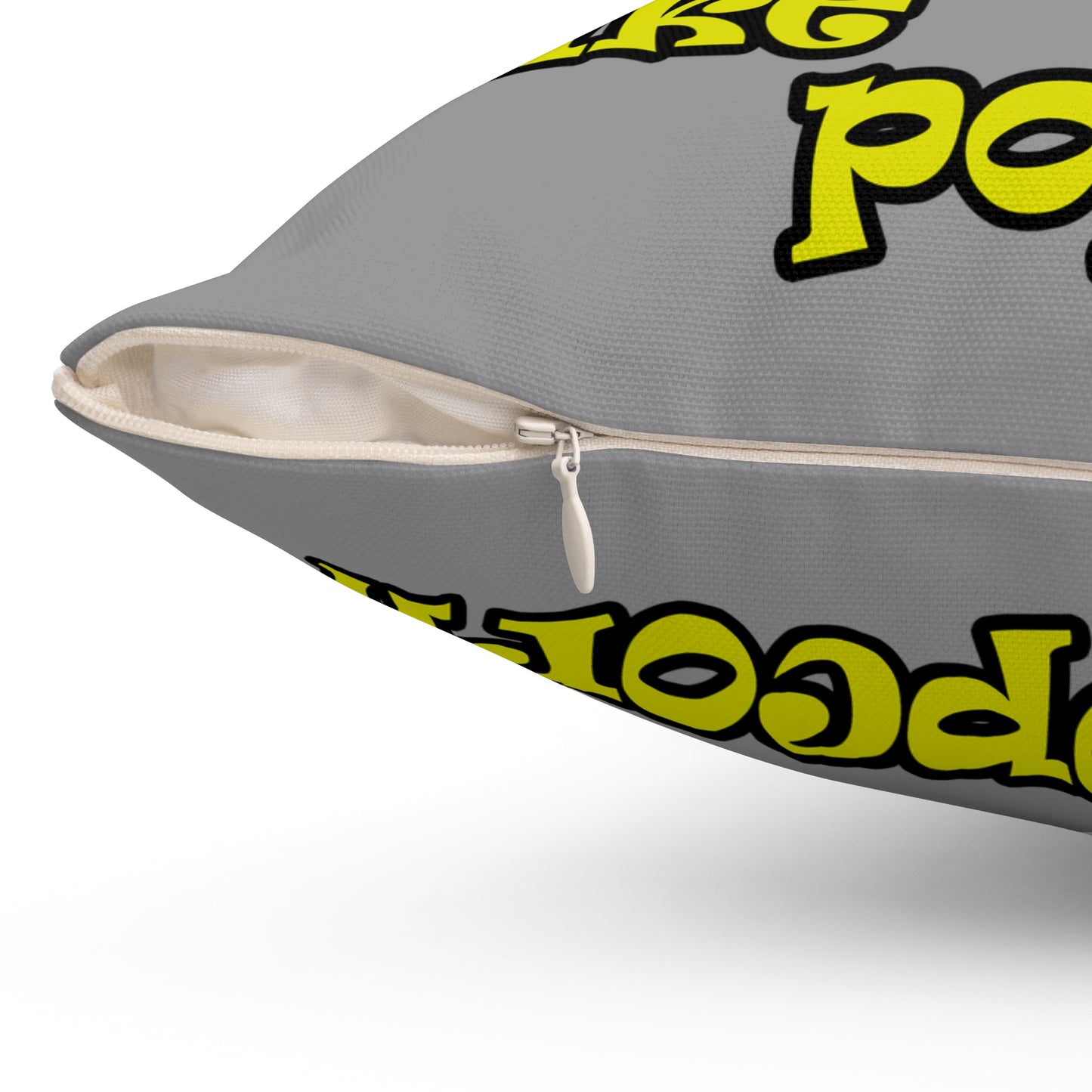 popping like popcorn - Spun Polyester Square Pillow - (grey)
