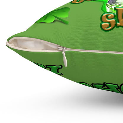 celtics logo - Spun Polyester Square Pillow - (green)