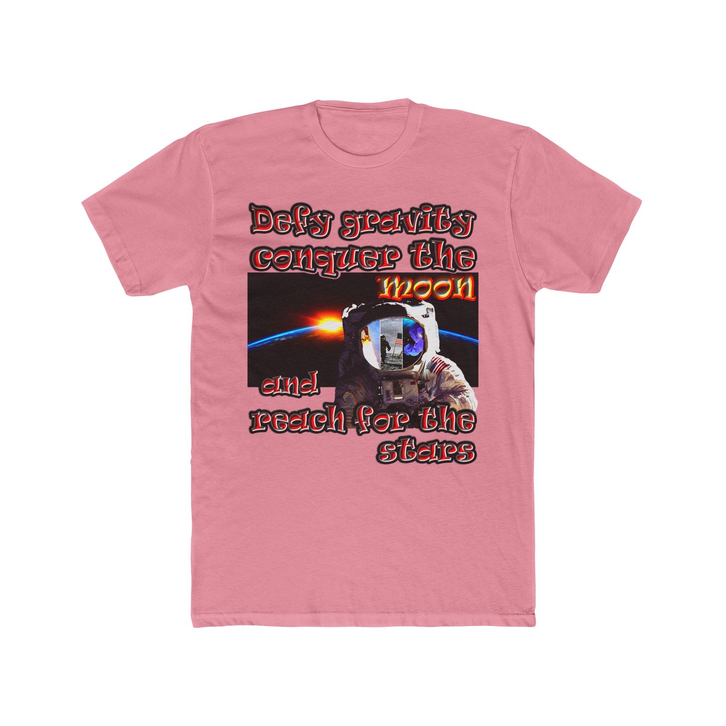 defy conquer reach - Men's Cotton Crew Tee