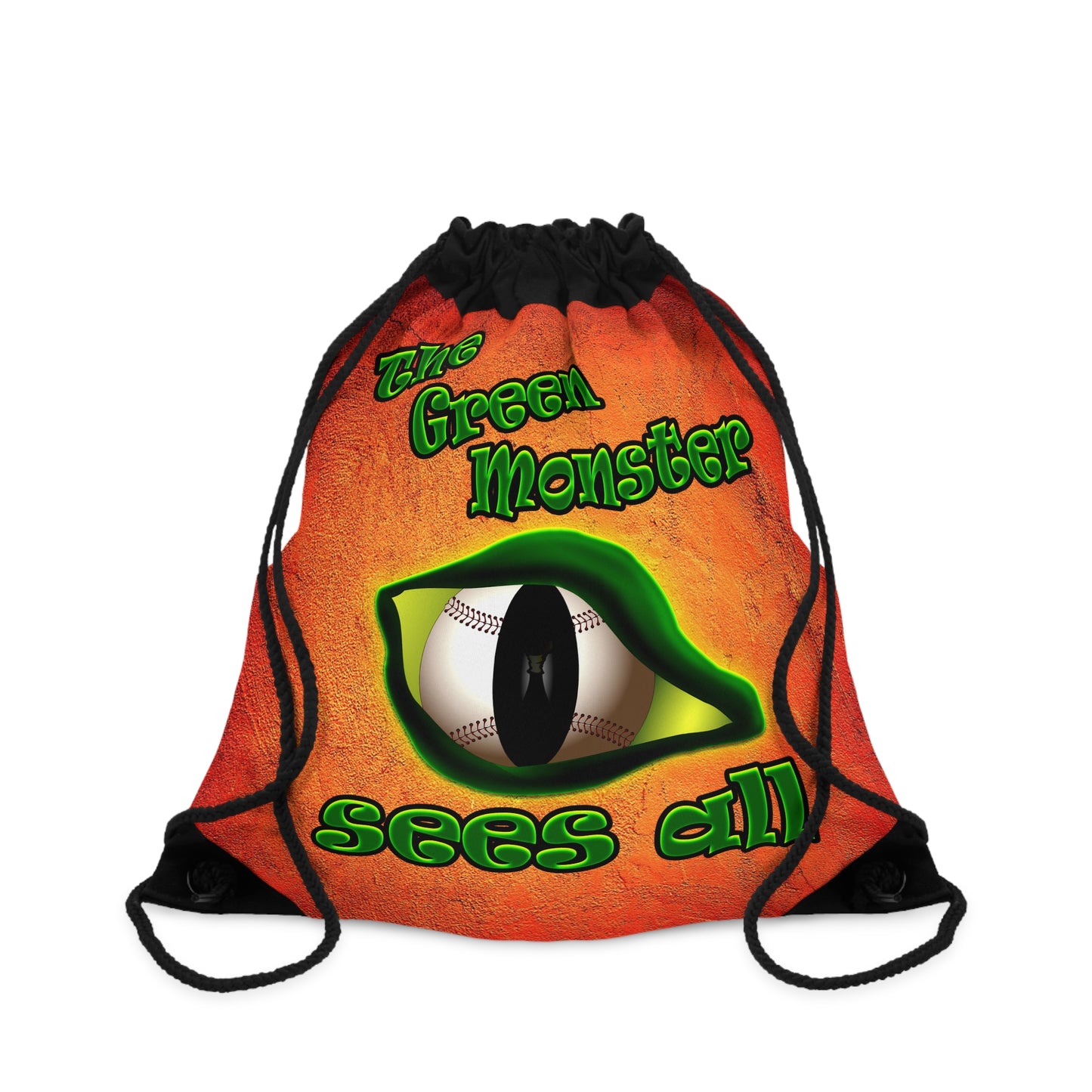 green monster - Drawstring Bag (burnt orange)