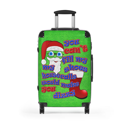 santa's shoes - Suitcase (green turf)