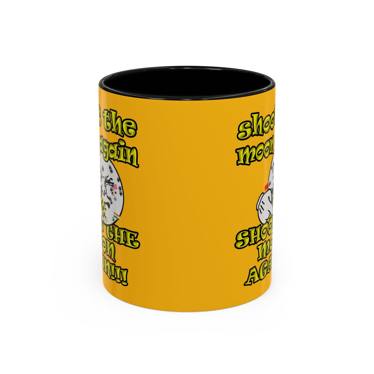 shoot the moon again - Accent Mug (yellow)
