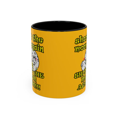 shoot the moon again - Accent Mug (yellow)