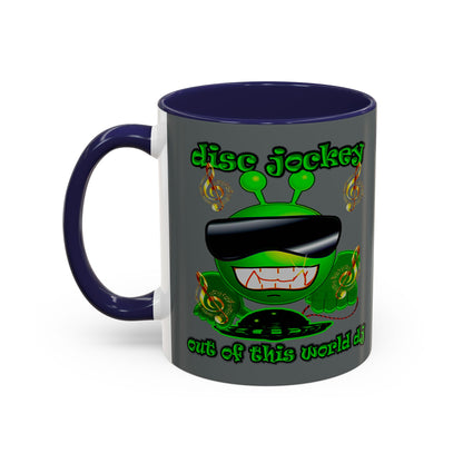 disc jockey - Accent Mug (dark grey)