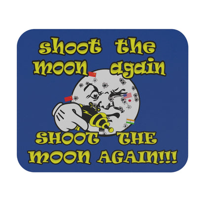 shoot the moon again - Mouse Pad (Rectangle) (dark blue)