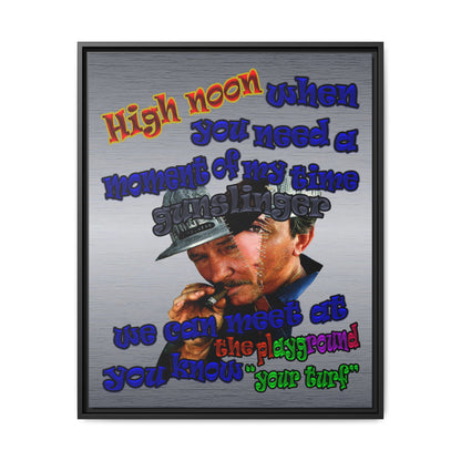 high noon - framed canvas art (brushed nickel)