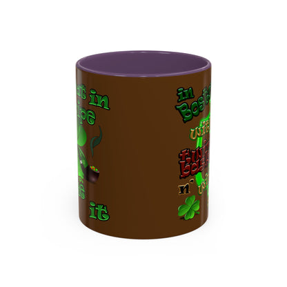 celtics logo - Accent Mug (brown)