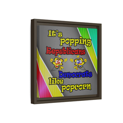 popping like popcorn - framed canvas art (rainbow split)