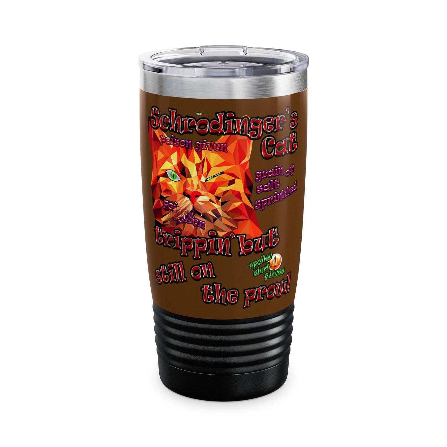 schrodinger's cat - Ringneck Tumbler, 20oz (brown)