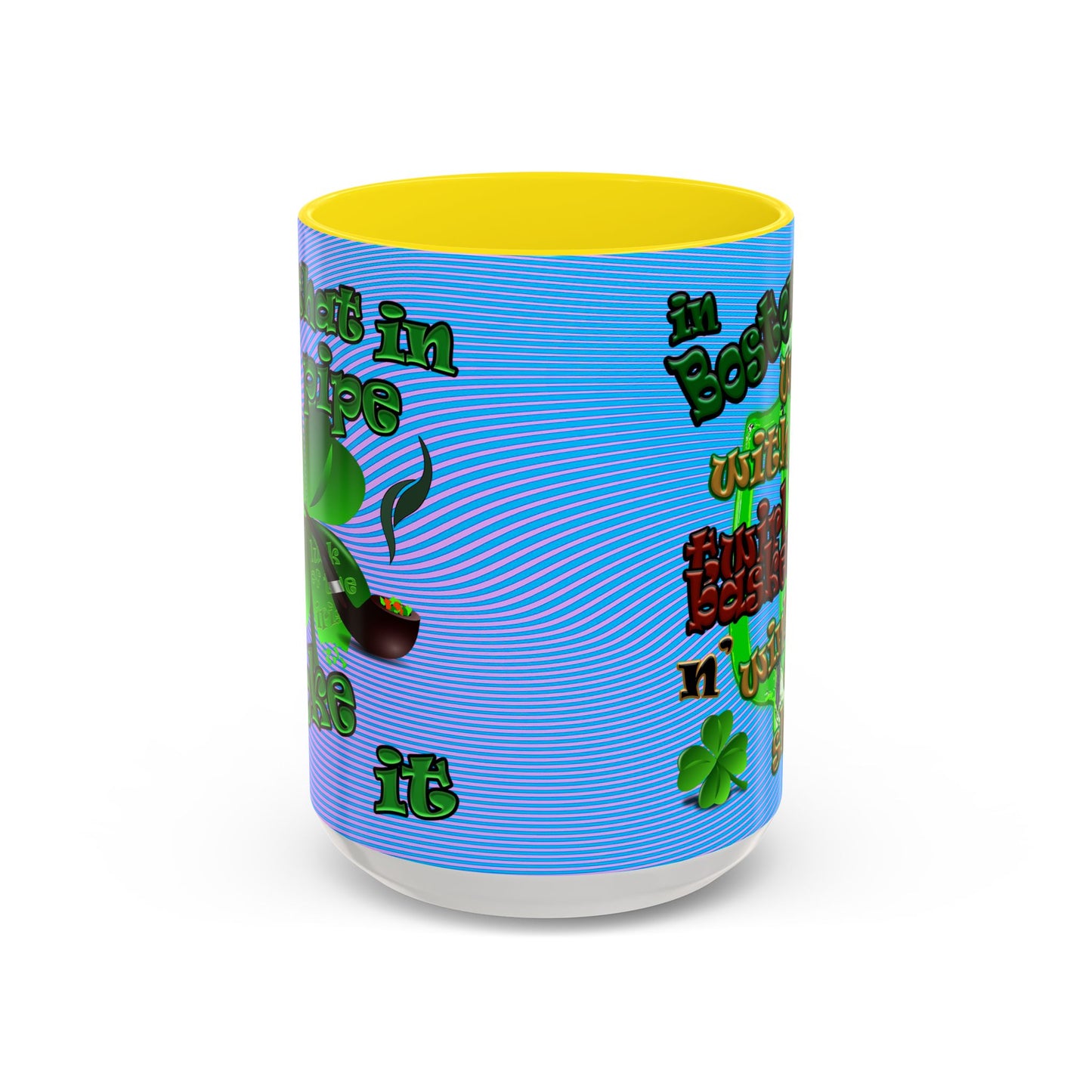 celtics logo - Accent Mug (light blue-purple wave)