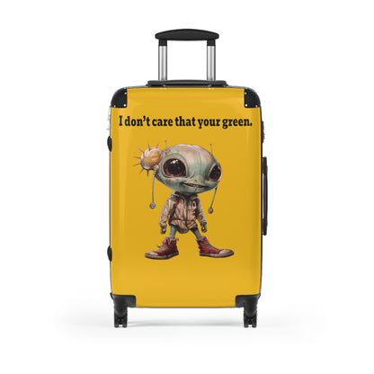 I don't care that your green - Suitcase (yellow)