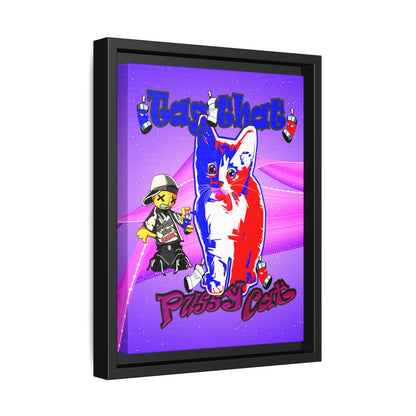 tag that - framed canvas art (purple-pink wave)