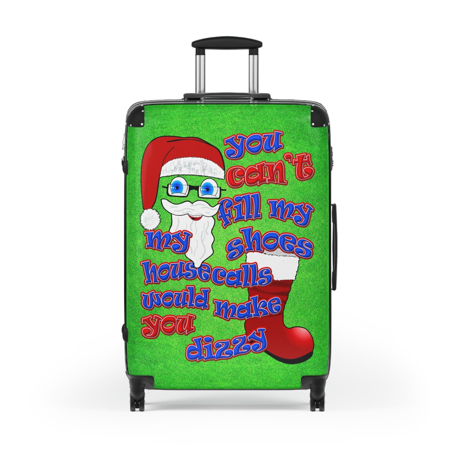 santa's shoes - Suitcase (green turf)