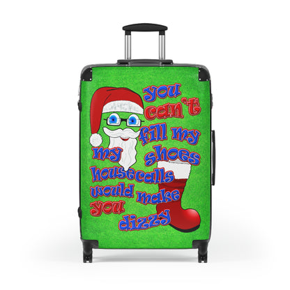 santa's shoes - Suitcase (green turf)