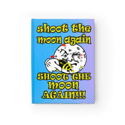 shoot the moon again - journal-blank (light blue-purple wave)