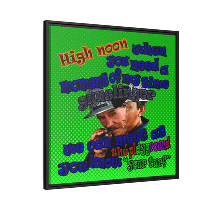 high noon - framed canvas art (logo green)