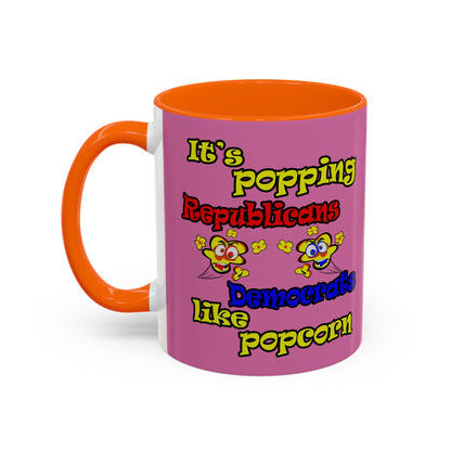 popping like popcorn - Accent Mug (light pink)