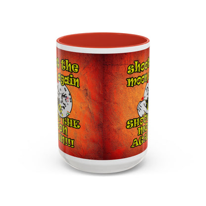 shoot the moon again - Accent Mug (burnt orange)