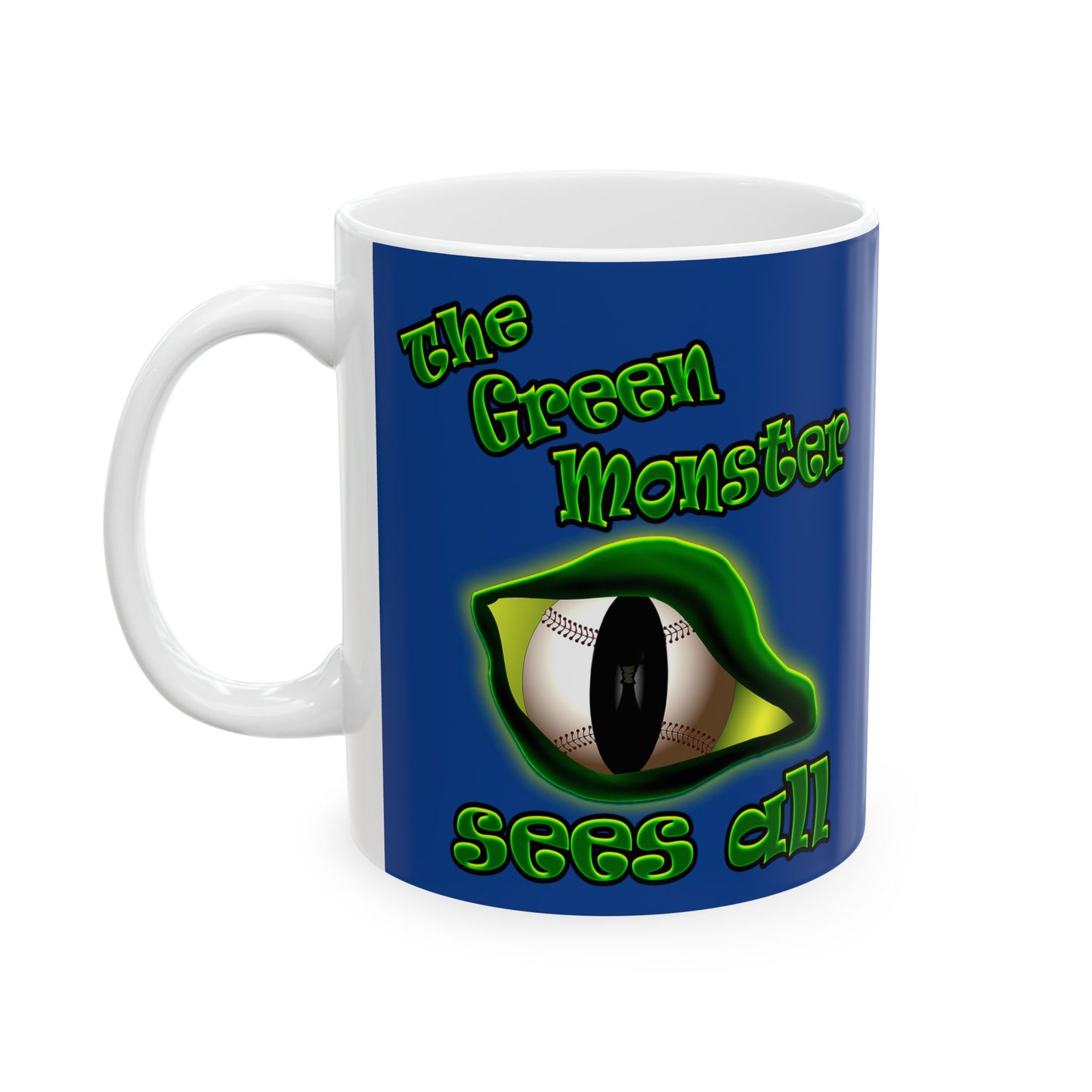 green monster - White Mug (dark blue)