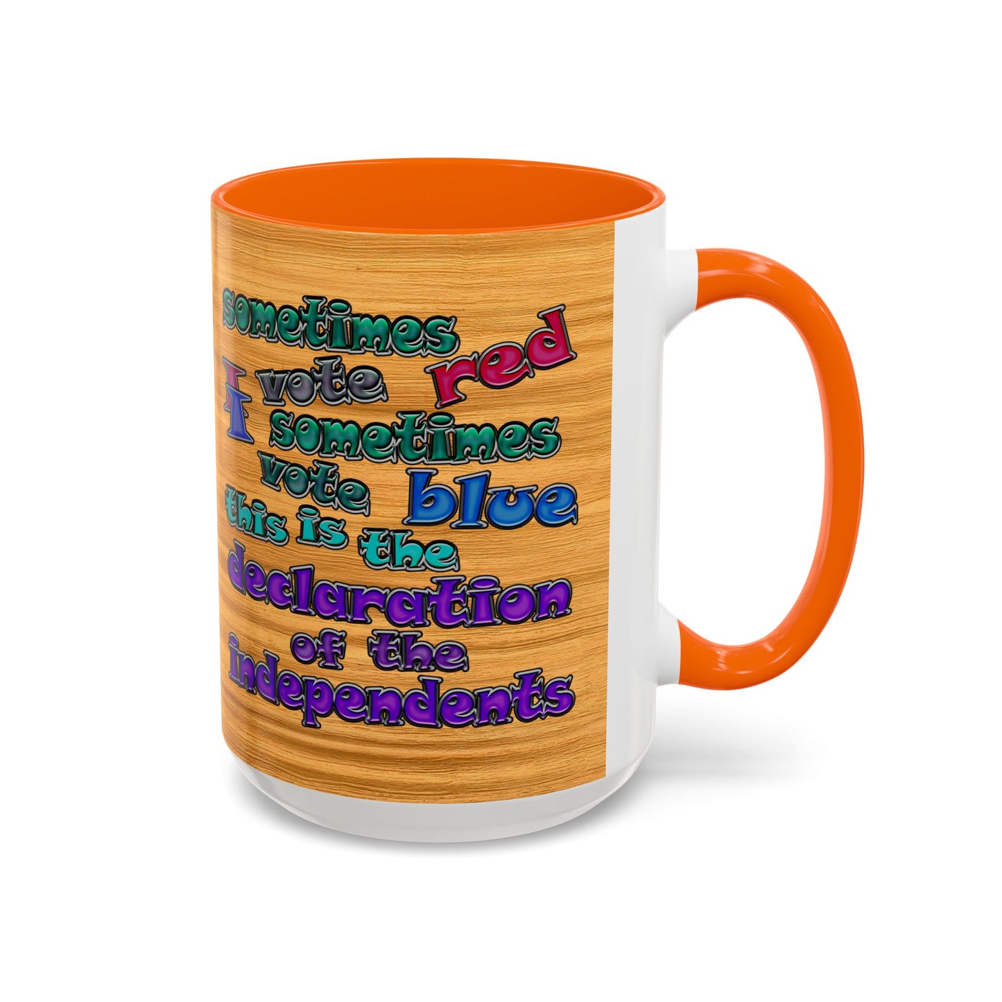 declaration of the independents - Accent Mug (butterscotch wood finish)