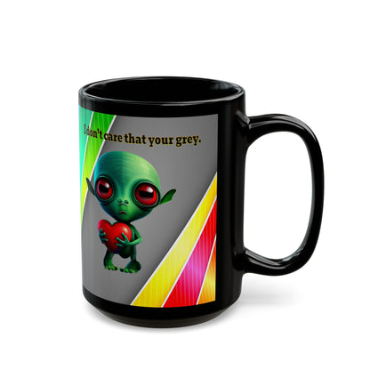 I don't care that your grey - Black Mug (rainbow split)