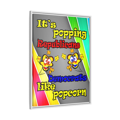 popping like popcorn - framed canvas art (rainbow split)