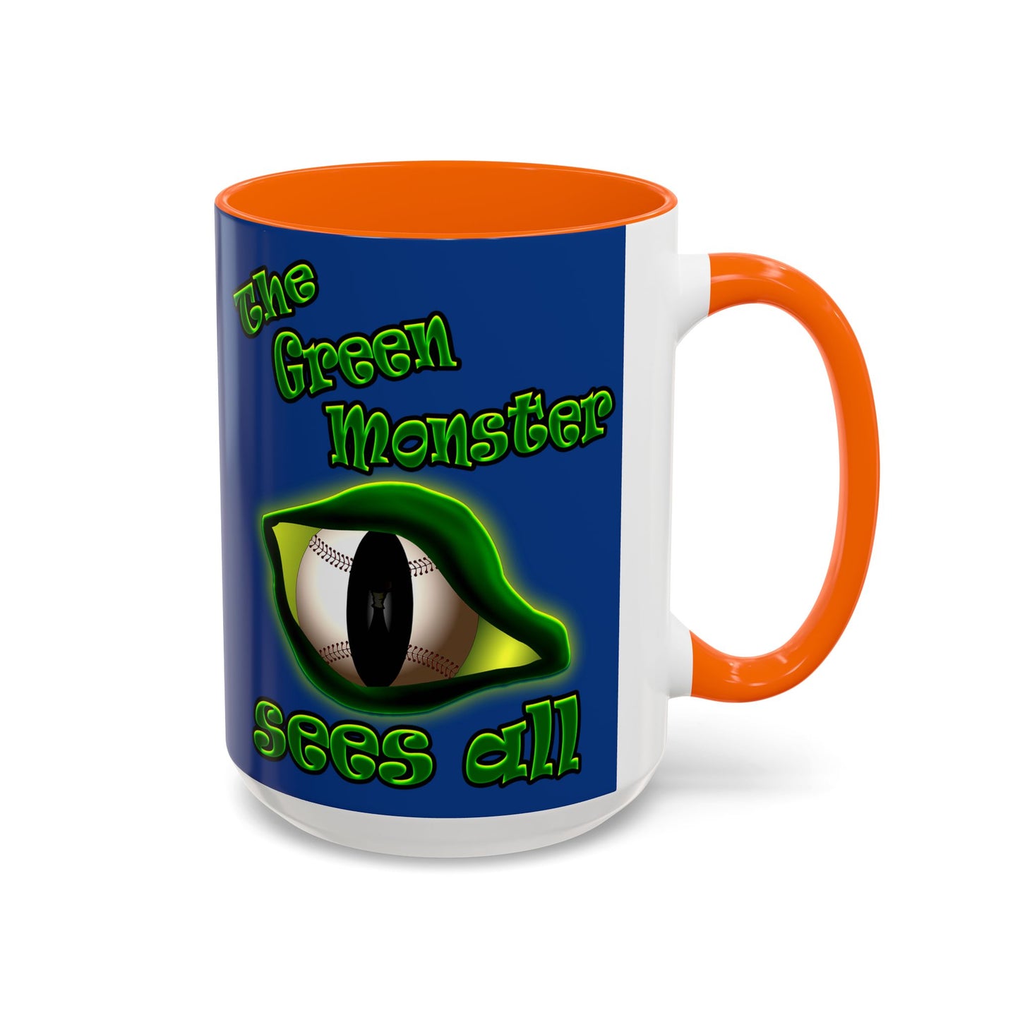 green monster - Accent Mug (dark blue)