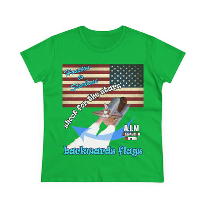 shoot for the stars - Women's Midweight Cotton Tee