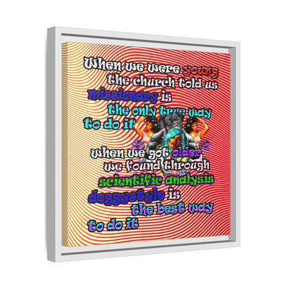 doggystyle - framed canvas art (yellow-orange wave)